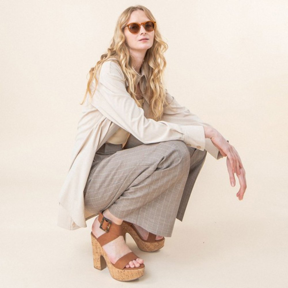 Miim Retro Cork Chunky High Platform Sandals Shoes - Picture 6 of 6